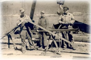 Historische Aufnahme von Arbeitern